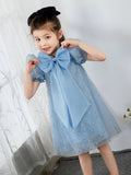 Bow Tie Kids Little Girls' Dress Birthday Dress Princess Cute Dresses  Children's Occasion Wear Party Dresses - dressblee