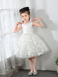 Kids Little Flower Girls' Princess Cute Dresses  Children's Occasion Wear Party Dresses Birthday Dress