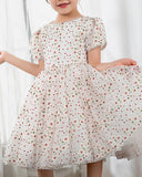 Kids Dress Girls Princess Cute Dresses Short Sleeves Birthday Dress Party Dresses - dressblee