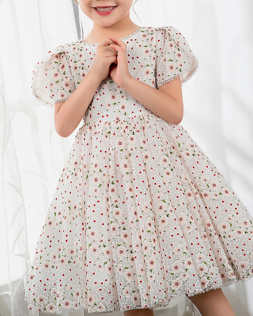 Kids Dress Girls Princess Cute Dresses Short Sleeves Birthday Dress Party Dresses - dressblee