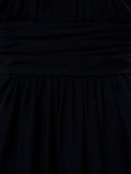Sheath / Column V-neck Floor Length Chiffon Bridesmaid Dress Cap Sleeves with Criss Cross Ruching