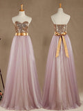 Ball Gown Light Purple Tulle Bridesmaid dress