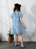 Bow Tie Kids Little Girls' Dress Birthday Dress Princess Cute Dresses  Children's Occasion Wear Party Dresses - dressblee