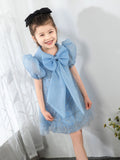 Bow Tie Kids Little Girls' Dress Birthday Dress Princess Cute Dresses  Children's Occasion Wear Party Dresses - dressblee