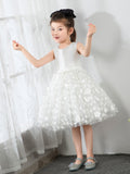 Kids Little Flower Girls' Princess Cute Dresses  Children's Occasion Wear Party Dresses Birthday Dress - dressblee