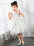 Little Flower Girls' Princess Cute Dresses  Children's Occasion Wear Party Dresses Birthday Dress Flower Girls Dresses - dressblee