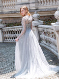 Mermaid Beaded V-neck Luxurious Fashion Formal Evening Dresses Long Sleeve Floor Length