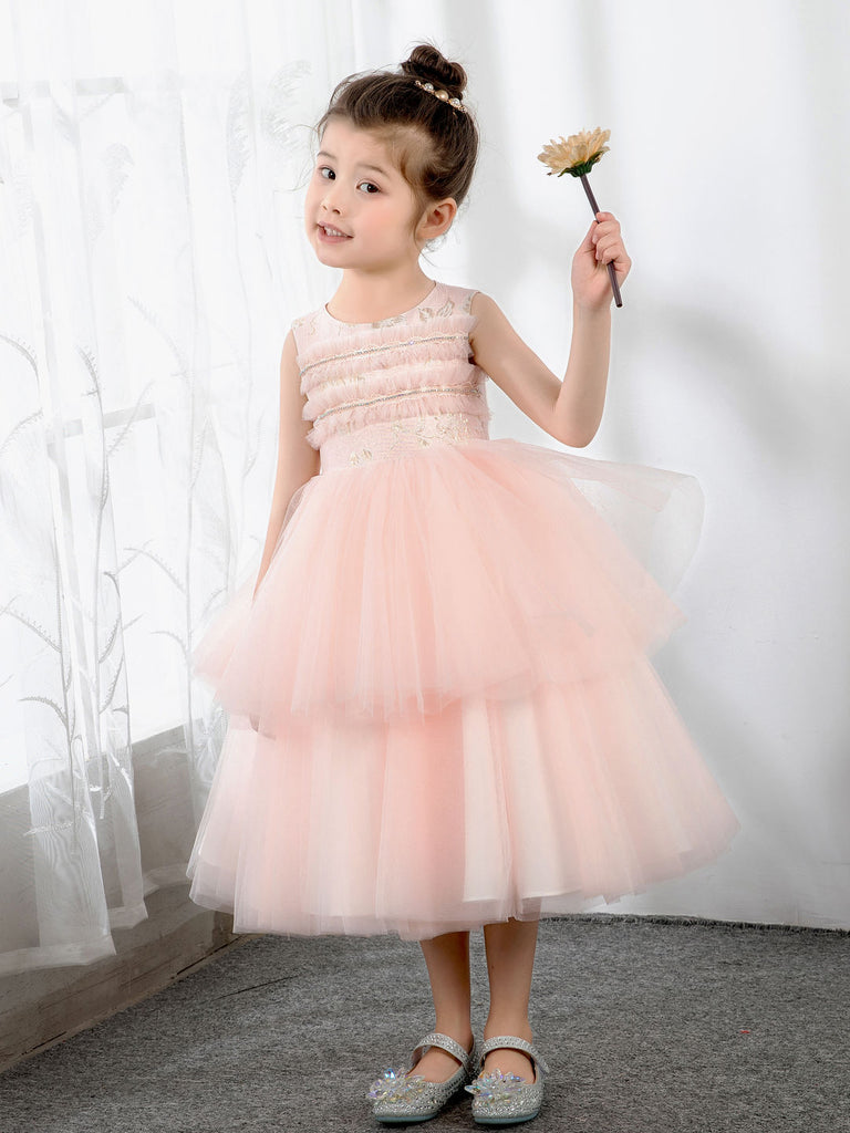 Kids Princess Cute Dresses Birthday Dress Children's Occasion Wear Party Dresses Girls Flower Dresses - dressblee