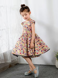 Satin Kids Princess Cute Dresses Birthday Dress Children's Occasion Wear Party Dresses - dressblee