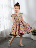 Satin Kids Princess Cute Dresses Birthday Dress Children's Occasion Wear Party Dresses - dressblee