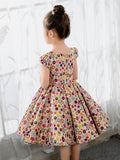 Satin Kids Princess Cute Dresses Birthday Dress Children's Occasion Wear Party Dresses - dressblee