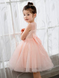 Kids Princess Cute Dresses Sleeveless Birthday Dress Children's Occasion Wear Party Dresses Flower Girl Dresses - dressblee