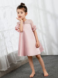 Fashion Kids Princess Cute Dresses Short Sleeves Birthday Dress Children's Occasion Wear Party Dresses Flower Girl Dresses - dressblee