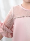 Fashion Kids Princess Cute Dresses Short Sleeves Birthday Dress Children's Occasion Wear Party Dresses Flower Girl Dresses - dressblee