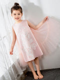 Girls Princess Cute Dresses Sleeveless Birthday Dress Children's Occasion Wear Party Dresses - dressblee