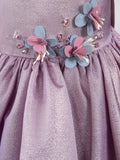 Satin Kids Dresses Girls Princess Cute Dresses Sleeveless Birthday Dress Children's Occasion Wear Party Dresses - dressblee