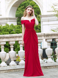 Mermaid Fashion Formal Evening Dresses Off Shoulder Sleeveless Floor Length