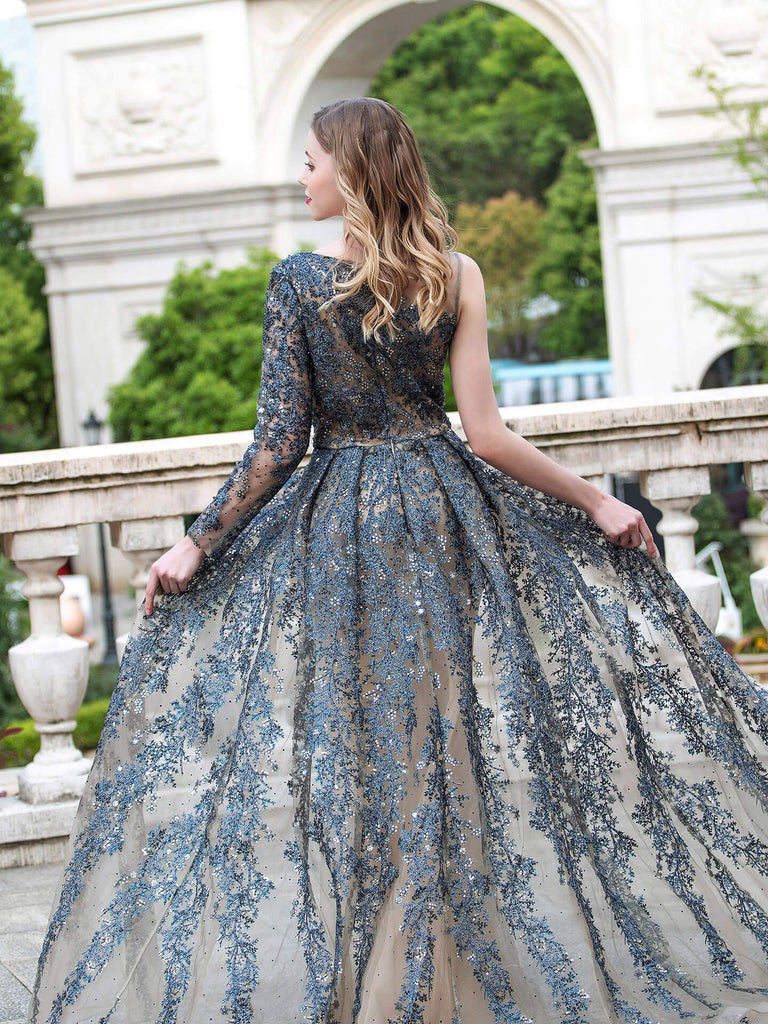 A-line Fashion Formal Evening Dresses One Shoulder Sleeveless dressblee A-line Fashion Formal Evening Dresses One Shoulder Sleeveless dressblee