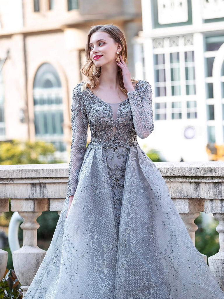 Mermaid Fashion Formal Evening Dresses Long Sleeve Prom Dresses dressblee Mermaid Fashion Formal Evening Dresses Long Sleeve Prom Dresses dressblee