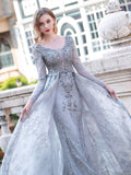 Mermaid / Trumpet Fashion Formal Evening Dresses Long Sleeve Floor Length Prom Dresses