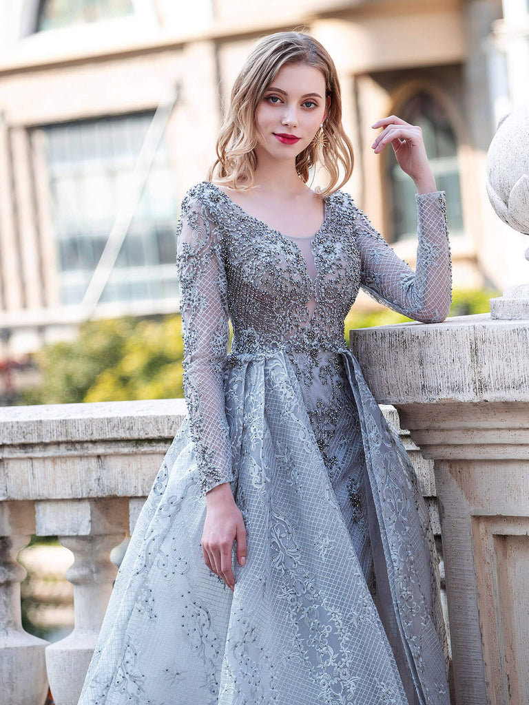 Mermaid Fashion Formal Evening Dresses Long Sleeve Prom Dresses dressblee Mermaid Fashion Formal Evening Dresses Long Sleeve Prom Dresses dressblee