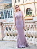 Mermaid / Trumpet Luxurious Sexy Formal Evening Dresses Spaghetti Strap Sleeveless Floor Length Party Dresses