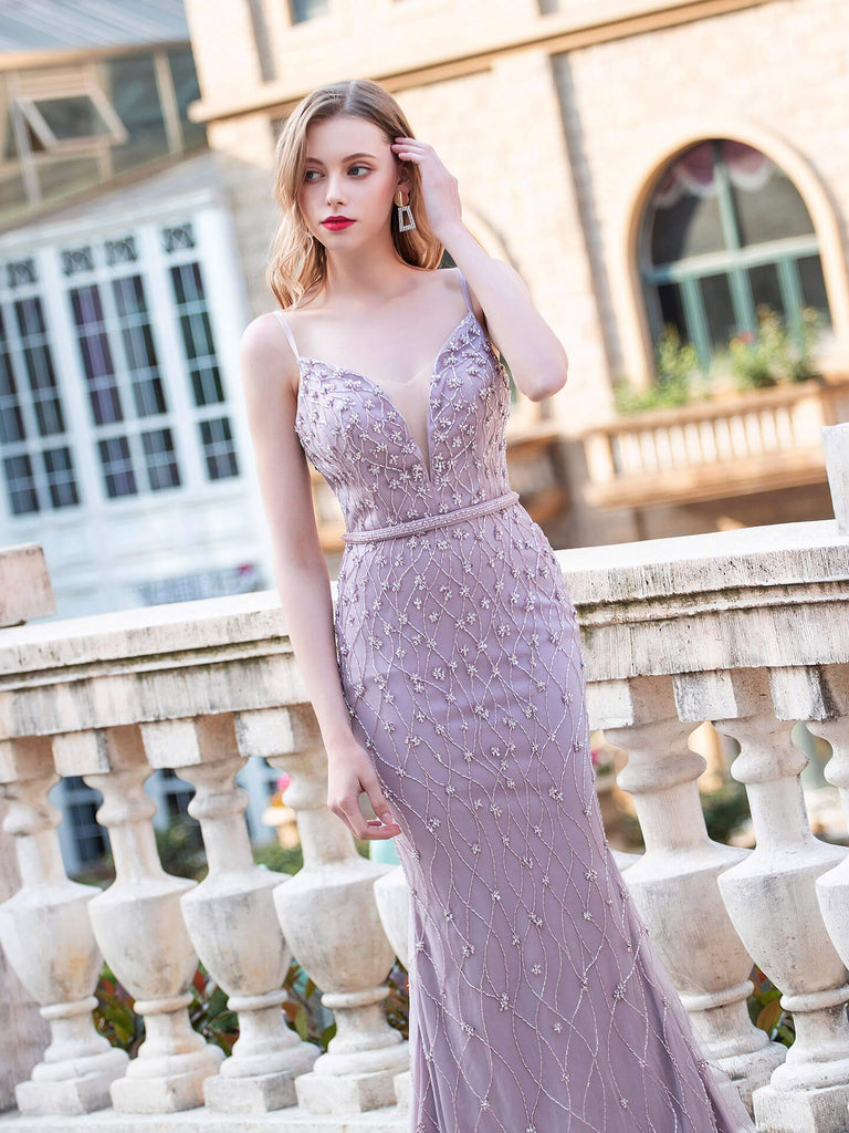 Mermaid Luxurious Sexy Formal Evening Dress Spaghetti Strap Sleeveless dressblee Mermaid Luxurious Sexy Formal Evening Dress Spaghetti Strap Sleeveless dressblee