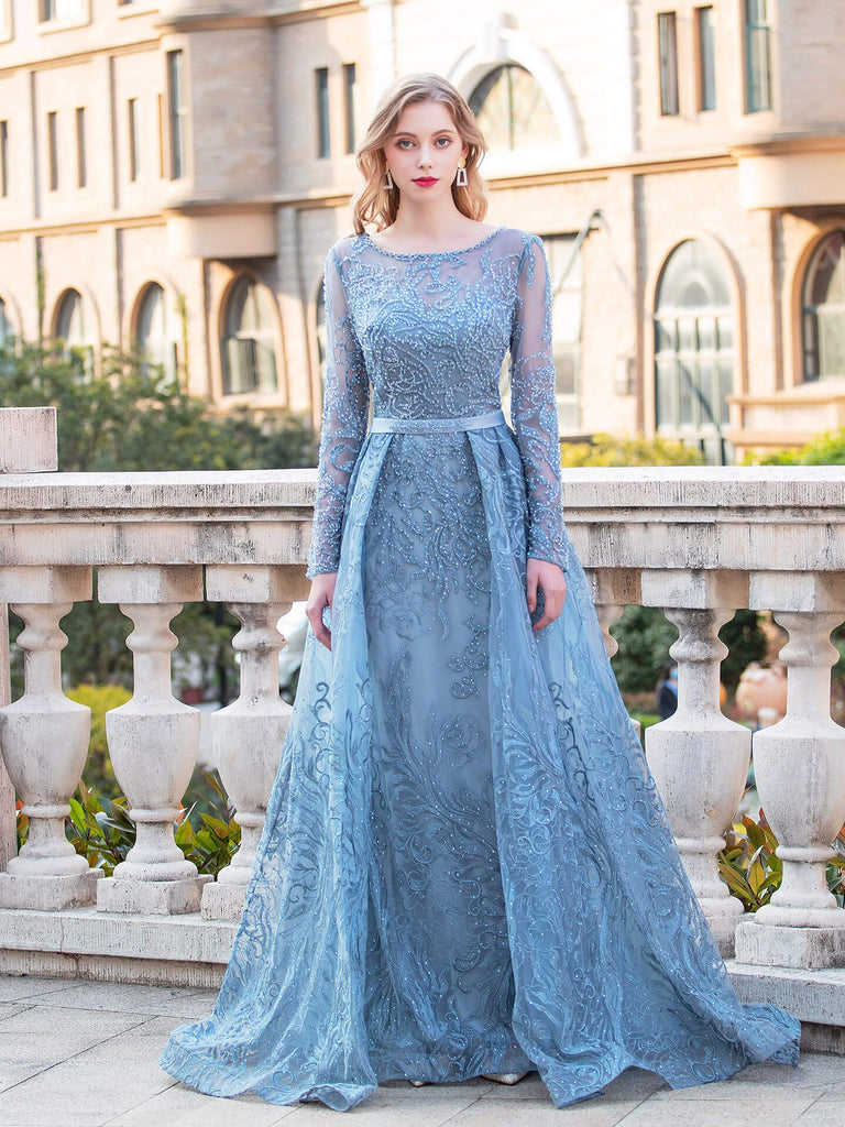 Mermaid Fashion Formal Evening Dresses Long Sleeve Prom Dresses dressblee Mermaid Fashion Formal Evening Dresses Long Sleeve Prom Dresses dressblee