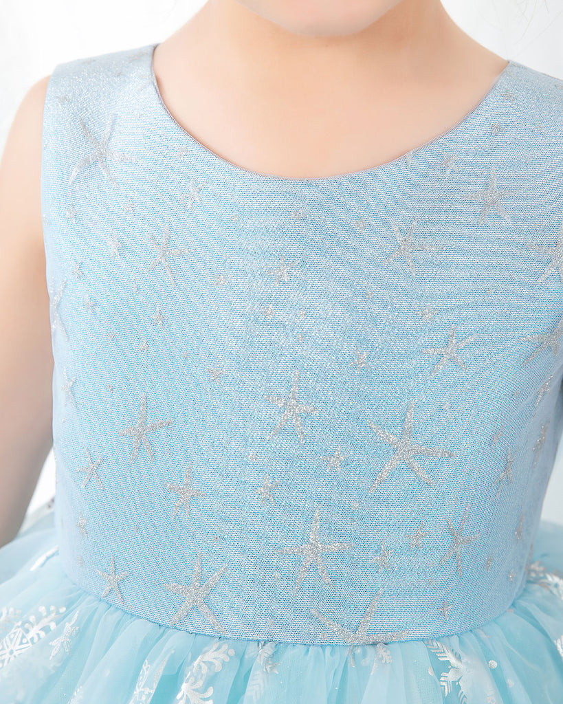 Light Blue Tulle Girls Princess Cute Dresses Birthday Dress Party Dresses Kids Dresses Boutique - dressblee