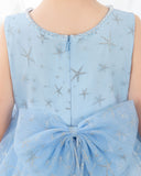 Light Blue Sleeveless Girls Princess Dresses Birthday Dress Party Dresses Kids Fashion Dresses - dressblee