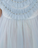 Light Blue Sleeveless Girls Princess Dresses Birthday Dress Party Dresses Children's Occasion Wear - dressblee