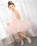 Pink Sleeveless Girls Princess Dresses Birthday Dress Party Dress Children's Occasion Wear - dressblee