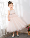 Pink Tulle Sleeveless Girls Princess Dresses Birthday Dress Party Dress Children's Occasion Wear - dressblee