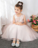 Pink Tulle Sleeveless Girls Princess Dresses Birthday Dress Party Dress Children's Occasion Wear - dressblee