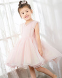 Fashion Pink Tulle Sleeveless Girls Princess Dresses Children's Occasion Wear Party Dresses Birthday Dress - dressblee