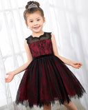 Fashion Burgundy Sleeveless Girls Princess Dresses Children's Occasion Wear Party Dresses Birthday Dresses - dressblee