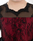 Fashion Burgundy Sleeveless Girls Princess Dresses Children's Occasion Wear Party Dresses Birthday Dresses - dressblee