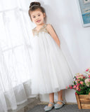 Sleeveless Flower Girl Dresses Girls Princess Dresses Children's Occasion Wear Party Dresses Birthday Dresses - dressblee