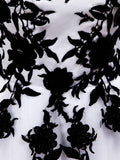 Knee Length A-Line Tulle Jewel Neck Prom Part Dress with Appliques - dressblee