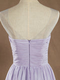 Knee Length A-Line Chiffon Bridesmaid Dress See Through Jewel Neck with Lace Appliques