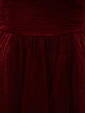 A-Line Knee Length Tulle Short Sleeves Bridesmaid Dress with See Through Bateau Neckline