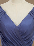 A-Line V-Neck Floor Length Chiffon Prom Formal Evening Dress