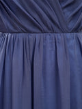 A-Line V-Neck Floor Length Chiffon Prom Formal Evening Dress