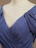A-Line V-Neck Floor Length Chiffon Prom Formal Evening Dress
