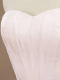 A-Line Tulle Floor Length Bridesmaid Dress