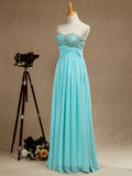 A-Line Sweetheart Floor Length Chiffon Prom Formal Evening Dress