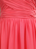 A-Line V-neck Floor Length Chiffon Bridesmaid Dress