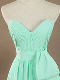 Sheath / Column Strapless Sweetheart Floor Length Chiffon Prom Formal Evening Dress with Split