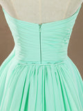 Sheath / Column Strapless Sweetheart Floor Length Chiffon Prom Formal Evening Dress with Split