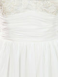 A-Line V-neck Knee Length Chiffon match Lace Bridesmaid Dress
